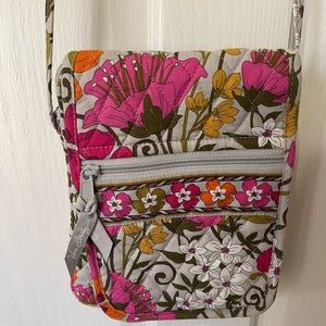Vera Bradley Crossbody Mini Hipster Purse In Quilted "Tea Garden" Pattern